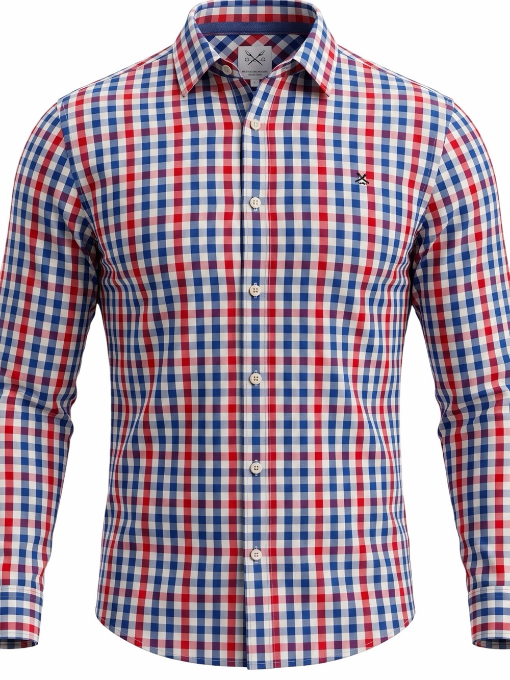 Men's Red and Blue Checkered Shirt